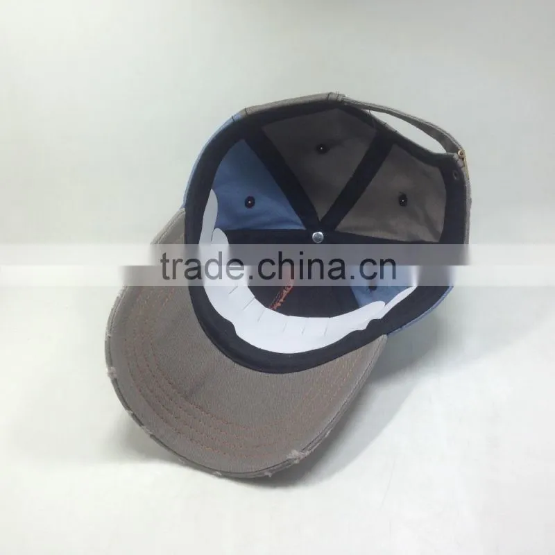Flat Embroidery Patch Sport Cap Washed Distressed Hats