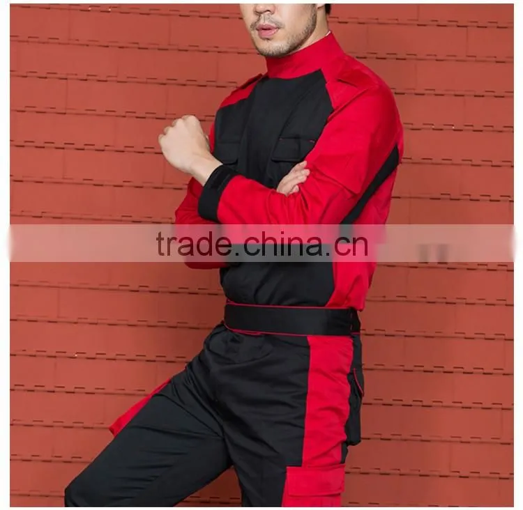 Unisex Color Contrast Autumn Winter Work Jacket 2 Pieces Uniform
