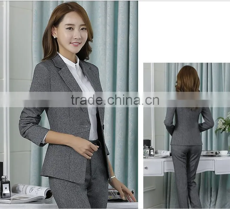 custom 2017 business shirt women formal suit elegant women pants suit
