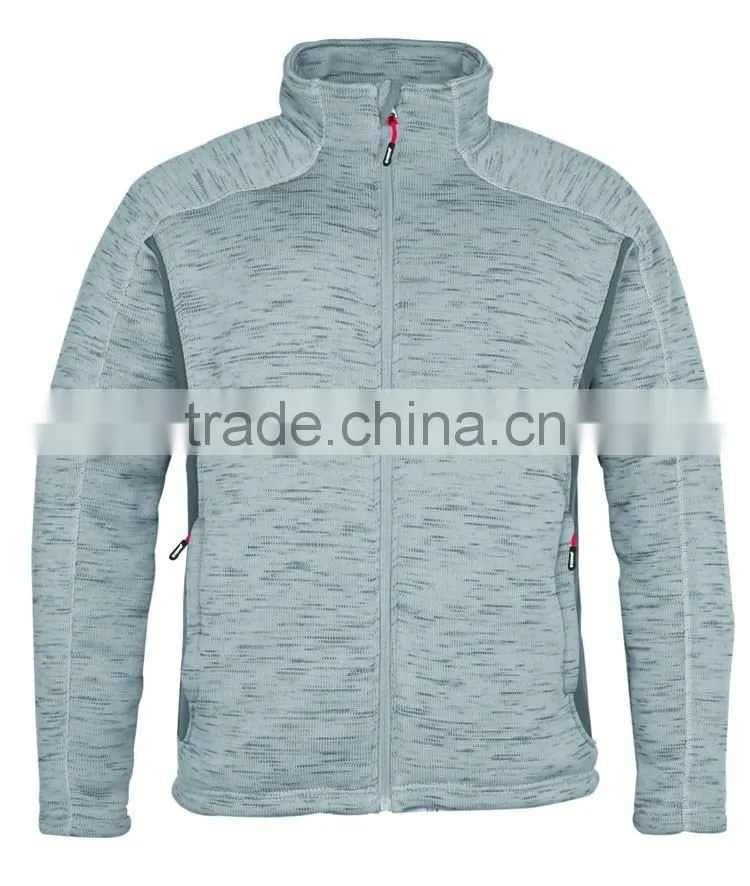 Hiking wear cheap price outdoor casual coarse needle coat mens autumn heavy fleece jacket