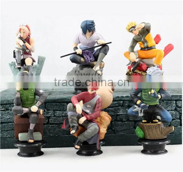 (SV-NR028)Japanese Hot Anime Naruto PVC action figure set of 6pcs, Naruto PVC figure anime figure wholesale price