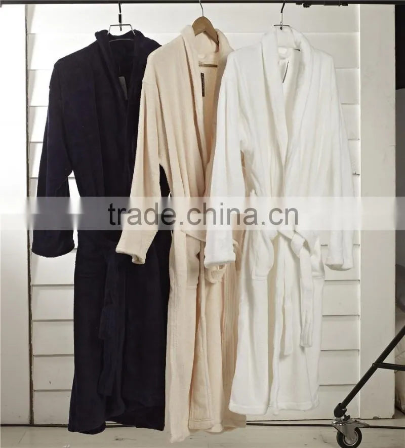 Customized Velour shawl collar Luxury Star Hotel Bathrobe wholesale