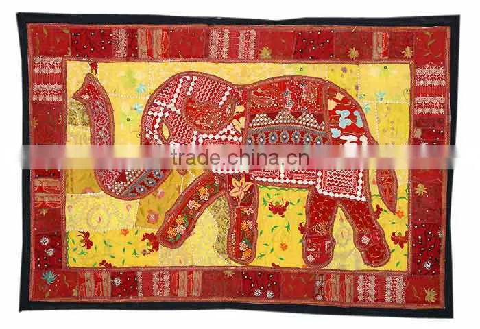 Indian Embroidered Patchwork Tapestry