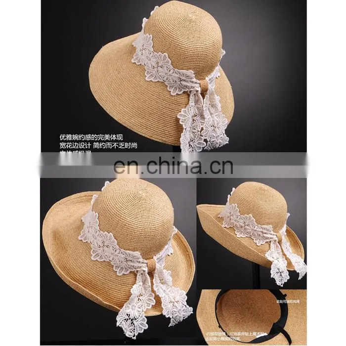 Wholesale Fashion Casual Summer Sunscreen Women Straw Hat