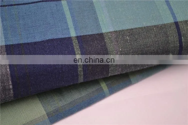 wholesale check linen cotton blend plaid fabric