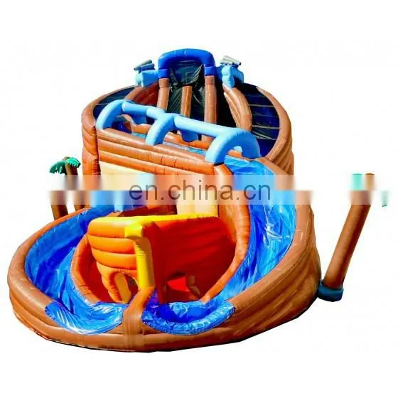 2014 inflatabe slide ship wiht pool,inflatable shipwreck with pool