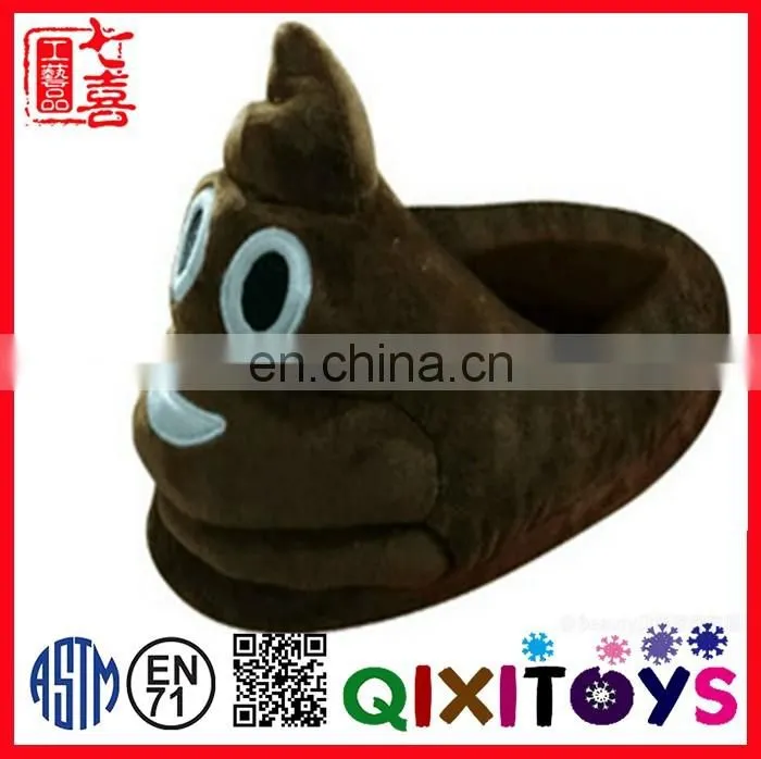 Plush chicken slippers/plush baby animals shoes emoji stuffed indoor shoes