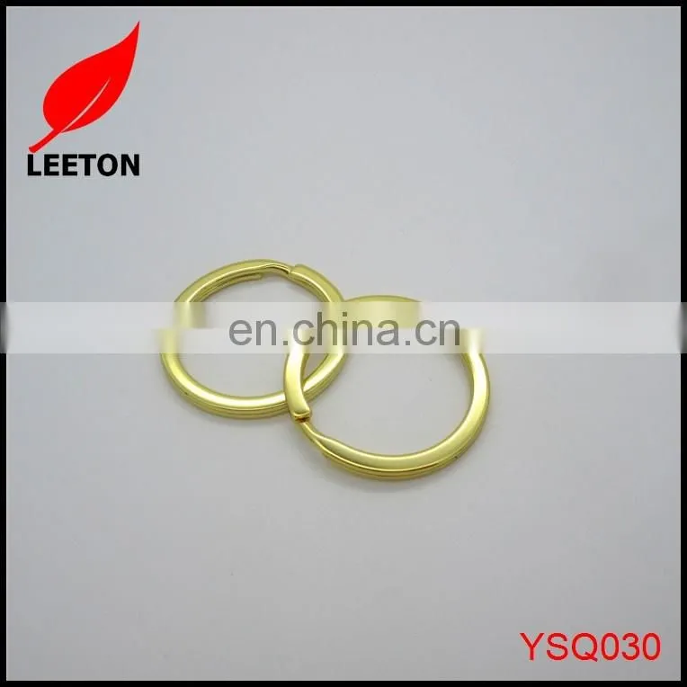 30mm Shiny gold flat split ring for gift