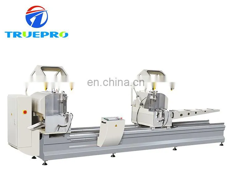 High efficiency CNC cutting machine aluminum window door making double head mitre saw
