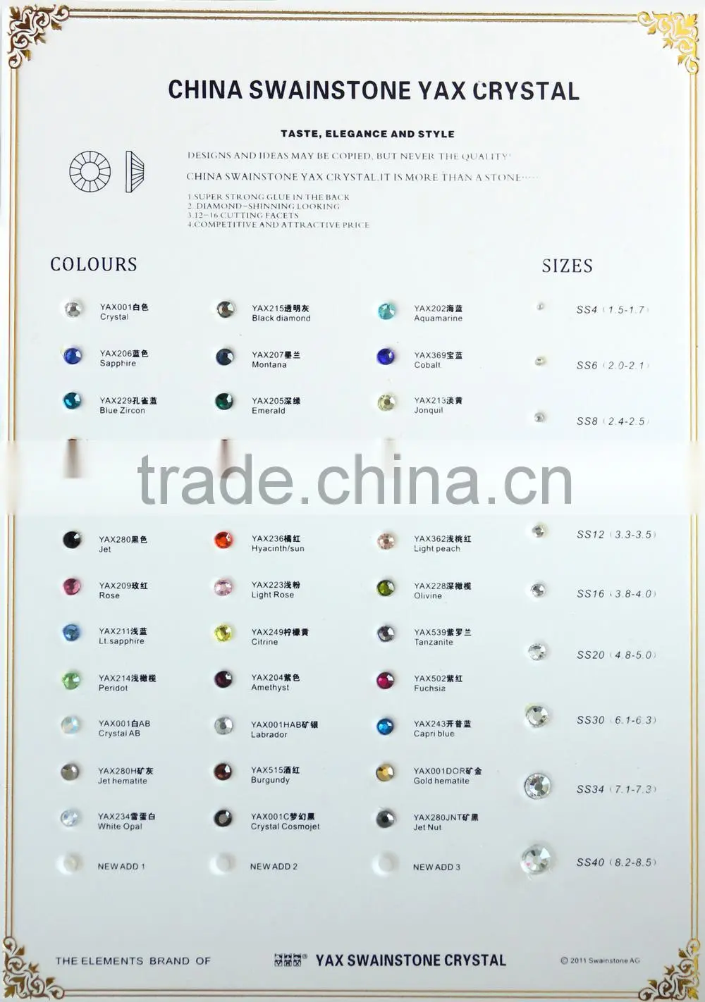 F0417 for telephone jewelry non hot fix rhinestone
