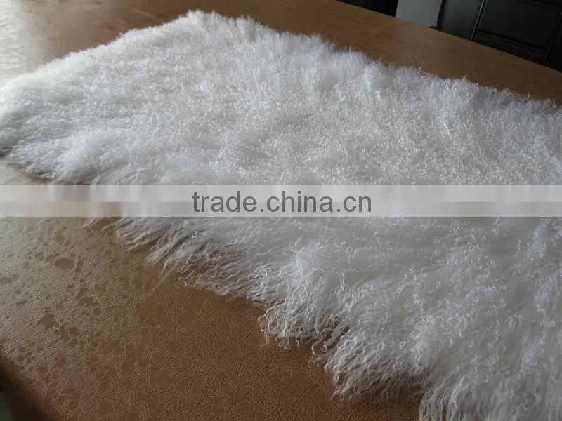 mongolian sheep skin fur rug