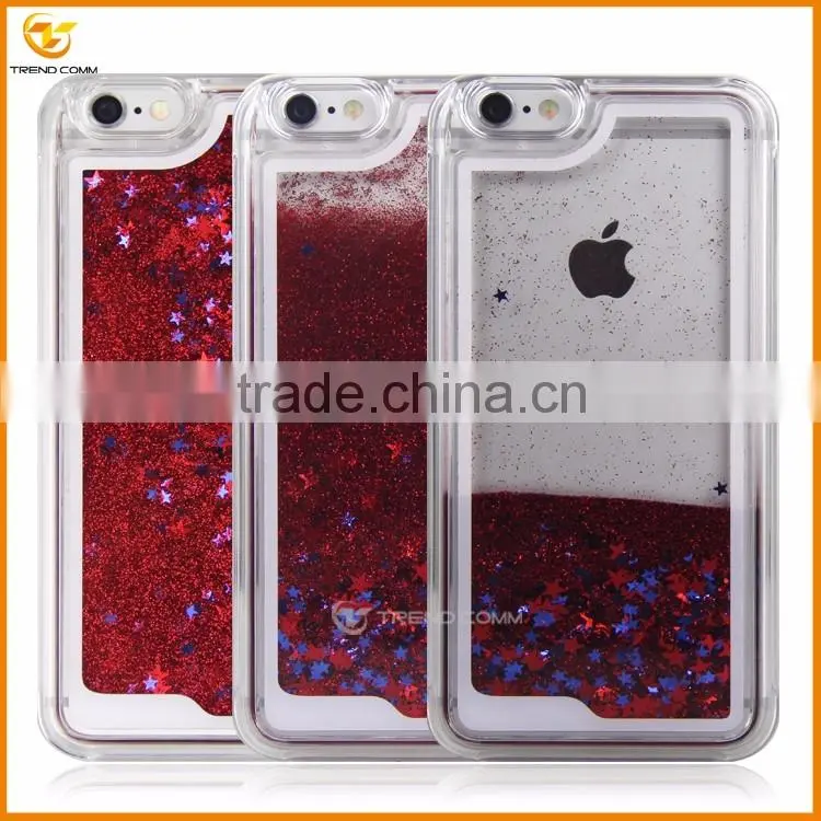 wholesale new fashion liquid hard back cover case for iphone 6