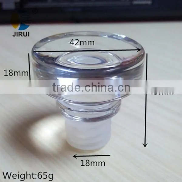 flint glass wine cap