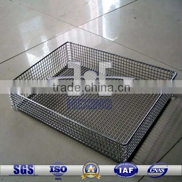 304 stainless steel wire mesh medical sterilization basket