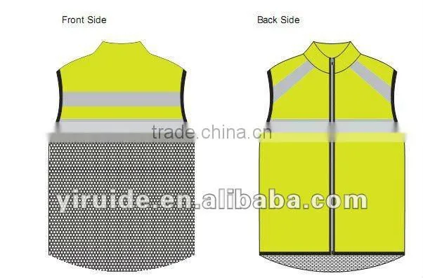 Hot selling Safety reflective running motor vest EN471