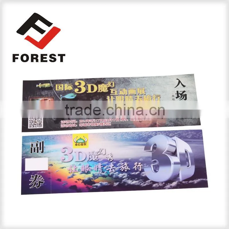 High quality thermal printing paper admission tickets,thermal tickets