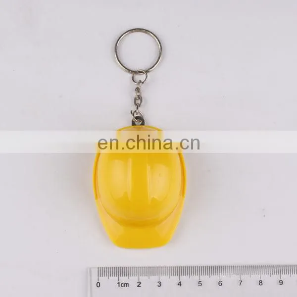 Plastic Bottle Opener Keychain with Safety Helmet Shape,wholesale low price high quality bottle opener