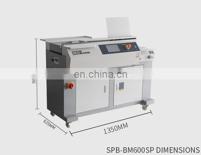 Efficient notebook glue binding machine commercial glue wire binding machine durable book binding machine with high quality