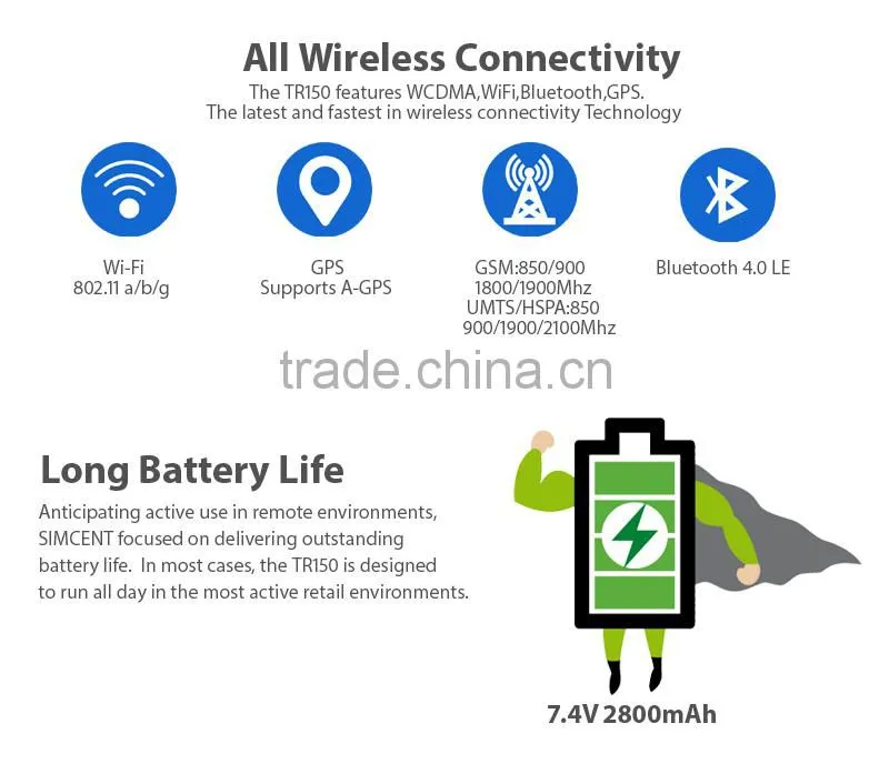 barcode scanner NFC 3G GPS Printer handheld android emv terminal
