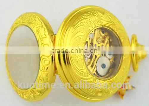 Fashion steampunk pocket watch wholesale alibaba in russian mechanical analog movt