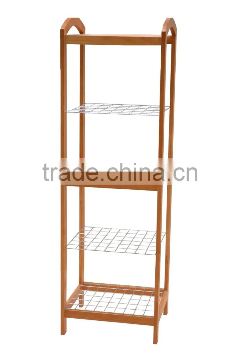 portable Pine rack with plated basket