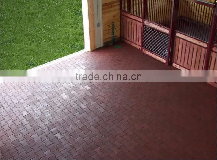Recycled floor mat dog bone interlock rubber pavers