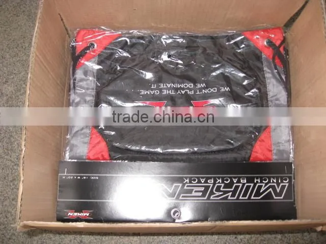 Durable waterproof drawstring bag