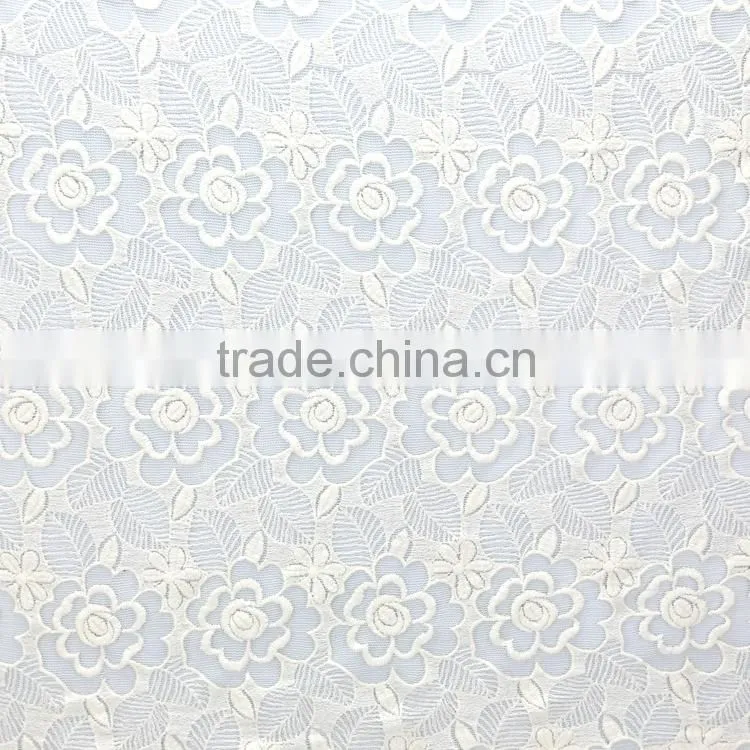 2016 New Design cheap chiffon soft mesh fabric tulle wholesale flower for women clothing