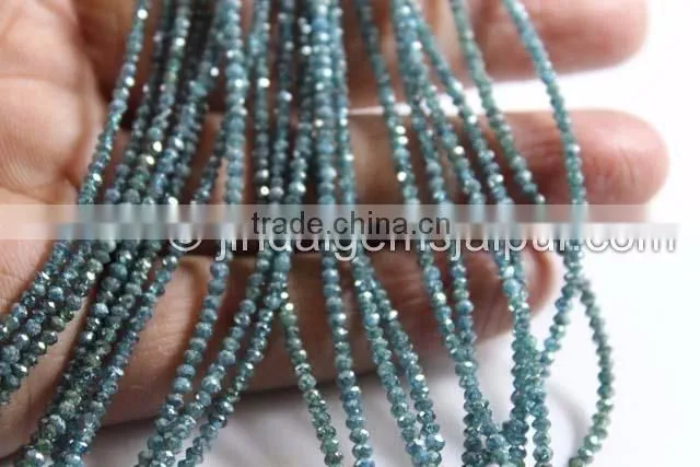 Blue Diamond Fine Quality Faceted Roundelle Beads