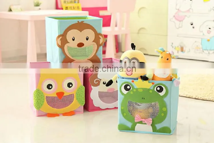 Creative Smiling Face Cartoon Animal Kids Storage Organizer Toy Drawer Storage Box Trade Assurance Supplier