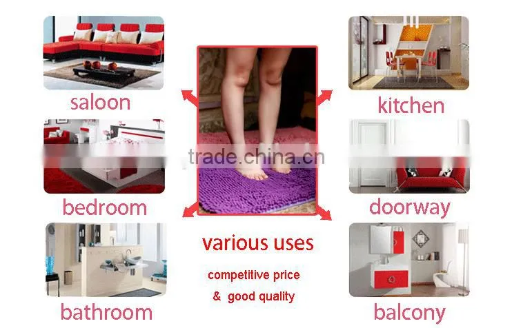 beauty chenille washable bathroom carpet tile prices