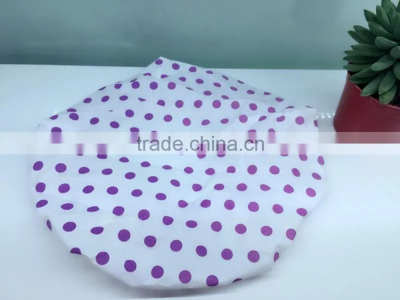 dot printed shower cap