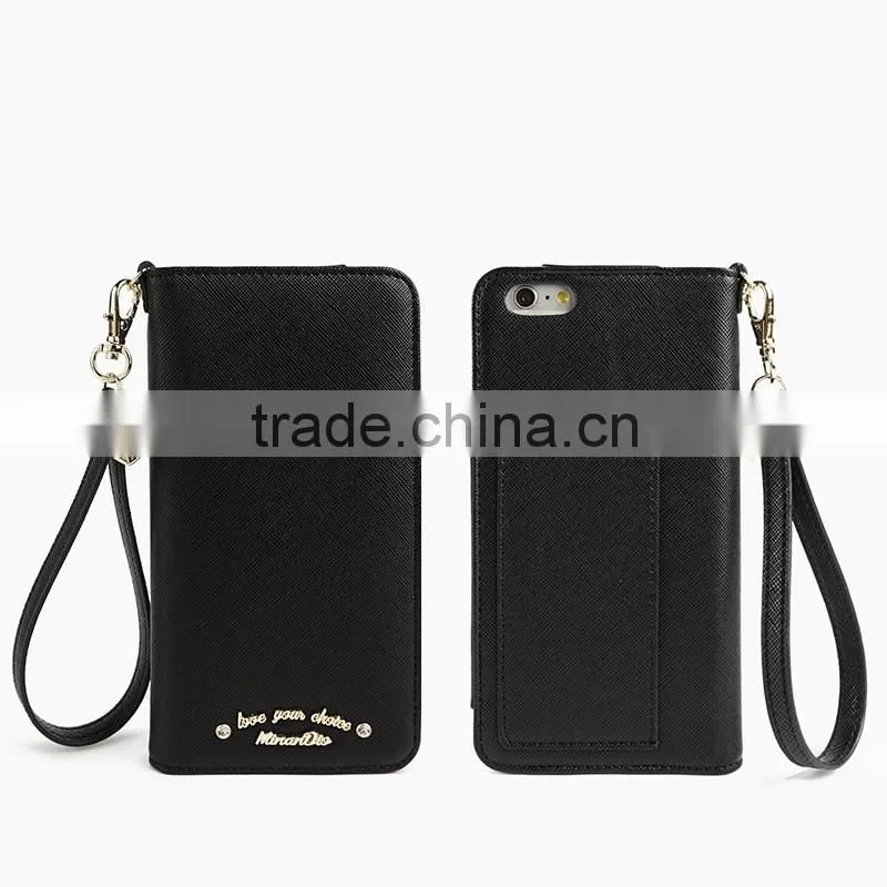 Minandio Leather mobile phone case design cell phone cases for Iphone 6 manufacturer