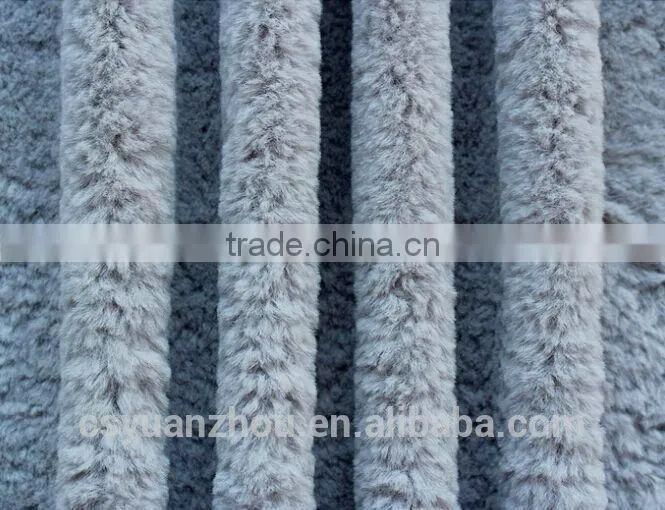 best selling grey rabbit fur fabric
