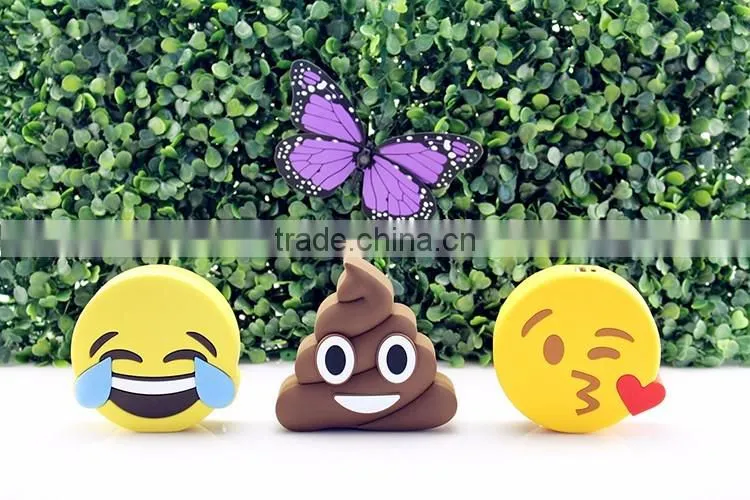 (2016 Emoji) Fashion cute smile cry face emoji carton power charger/emoji power bank/emoji mobile power