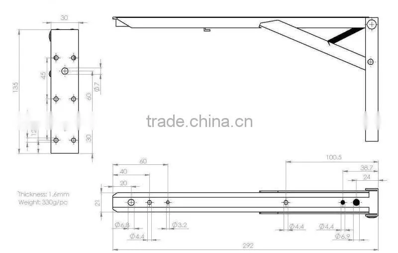 Metal Hanging Connecting Brackets for Wood