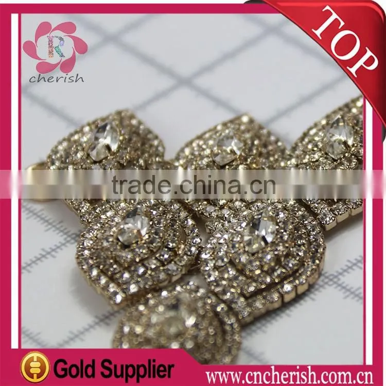 2016 New Selling Women's Silver Triquetrous Shape Flat Heel Flip Flop Thong Sandal Buckle Rhinestones Chain