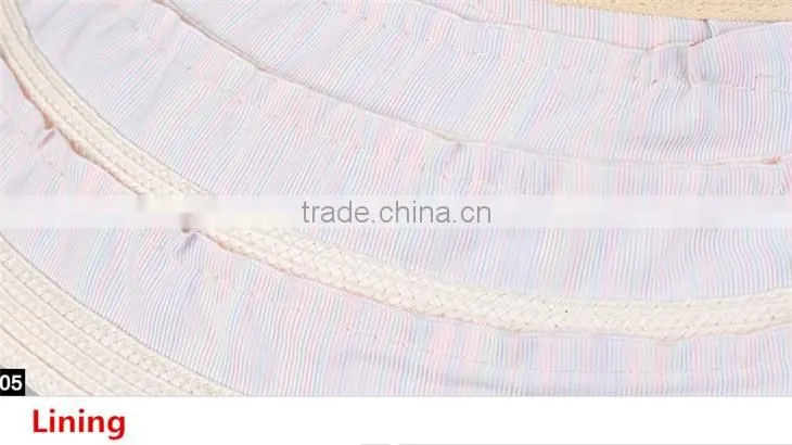 Ladies fashion handmade elegant high quality straw hat material