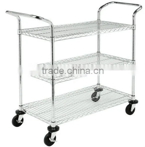 NSF Approved 3 3-TIER WIRE KITCHEN CART