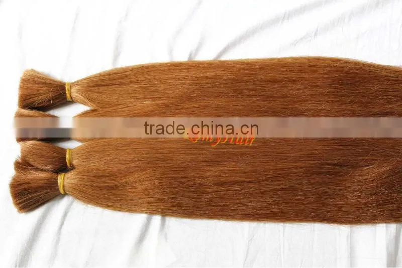 human cheap remy hair bulk,braid hair bleached and dyed into different colors