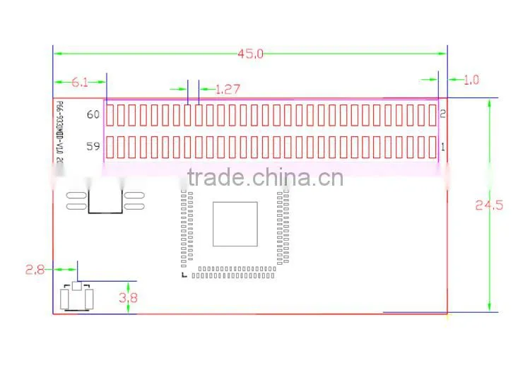 2.4G 1T1R wireless iot atheros ar9331 openwrt wifi router module