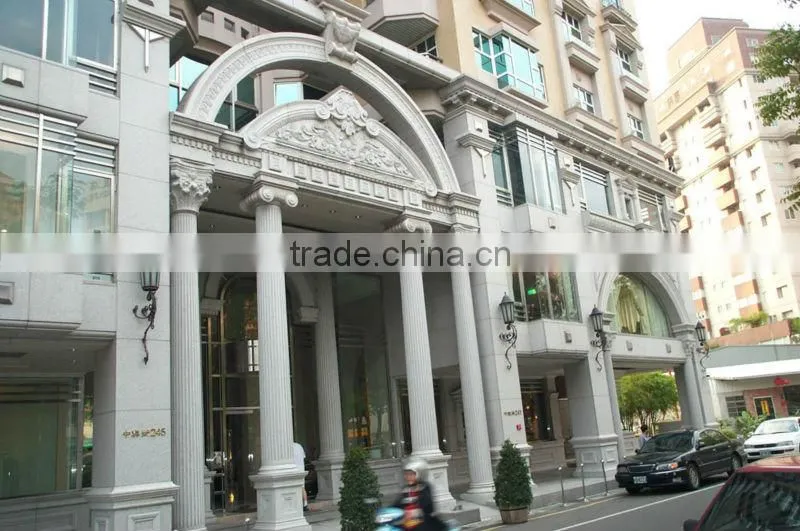 Exterior white limestone wall cladding