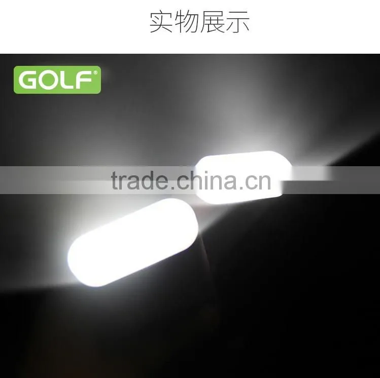 GOLF GF-D3 Lighthouse series 7800mah smart power bank 2.1A/1A 2 Port USB LED emergency light rounded power bank