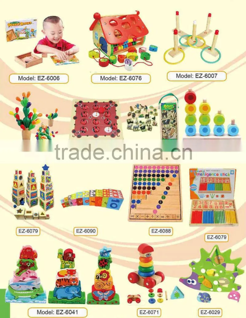 New Design Wood Children Game Colorful Intelligent Wooden Toy Funny Baby Kids Educational Toys for Wholesale