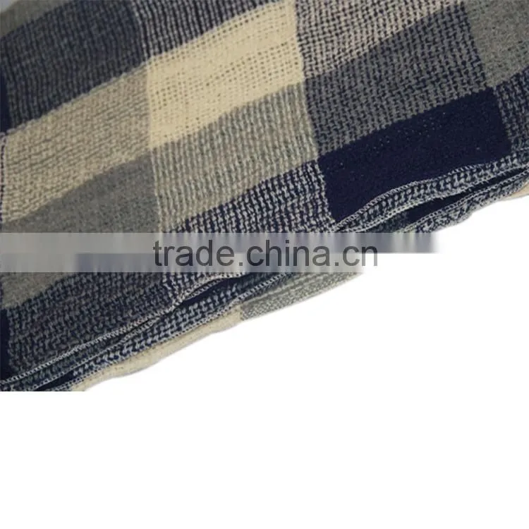 Imitation cashmere multi checked tartan plaid scarf