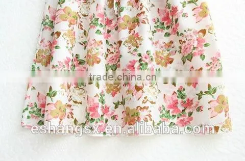 Ladies chiffon floral printed new fashion dress