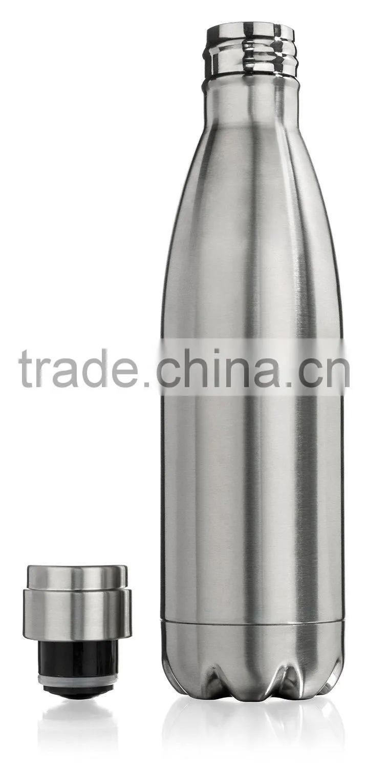 Double Walled Vacuum Insulated Stainless Steel Water Bottle for Hot or Cold Drinks BPA free