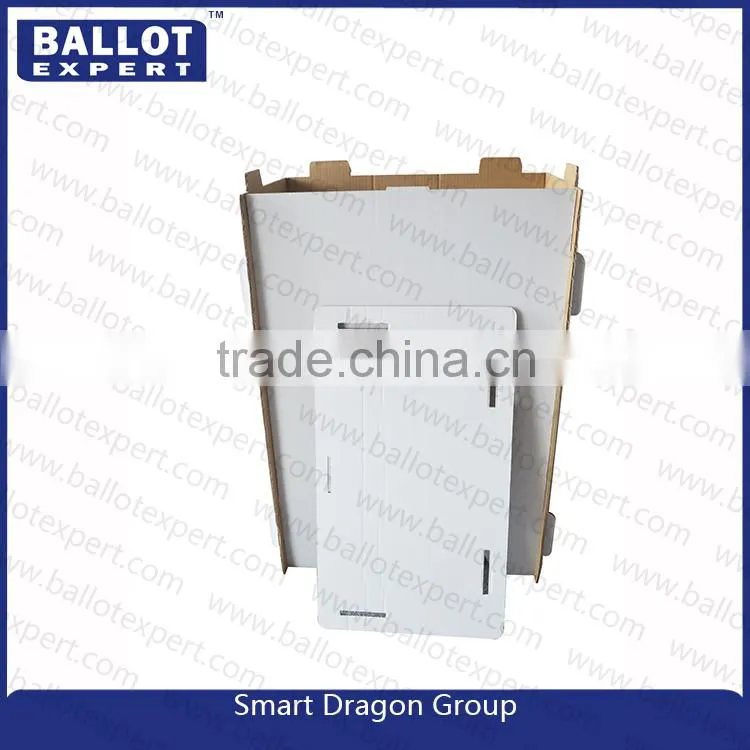 corrugated cardboard voting display stand