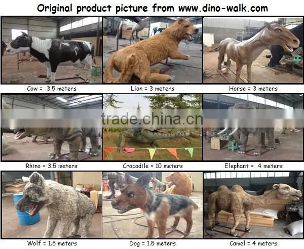 4 meters life size animatronic emulation realistic robotic animal smilodon