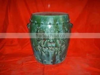 Chinese antique golden porcelain stool